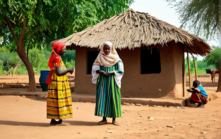 Village Life**
"A family-friendly scene of a traditional Burkinabé village. Villagers are dressed in colorful, modest clothing, participating in daily activities like farming and crafting. Children are playing safely. The scene takes place in the golden light of late afternoon. Fully clothed, appropriate attire, safe for work, perfect anatomy, natural proportions, professional, modest, family-friendly, high quality."
**