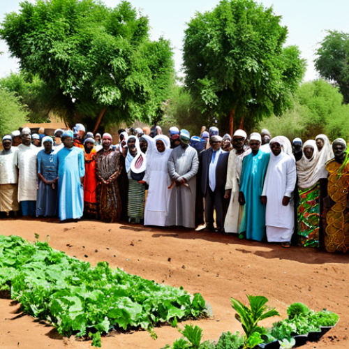 Interfaith Dialogue in Burkina Faso**

"A diverse group of Burkinabè people, including Muslims, Christians, and followers of traditional African religions, are gathered in a community garden, planting vegetables together, fully clothed in modest, everyday attire, appropriate content, safe for work, perfect anatomy, correct proportions, natural pose, promoting interfaith harmony and cooperation, bright daylight, positive atmosphere, professional photography, high quality."

**