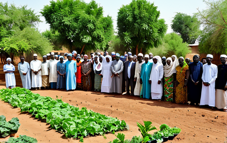 Interfaith Dialogue in Burkina Faso**
"A diverse group of Burkinabè people, including Muslims, Christians, and followers of traditional African religions, are gathered in a community garden, planting vegetables together, fully clothed in modest, everyday attire, appropriate content, safe for work, perfect anatomy, correct proportions, natural pose, promoting interfaith harmony and cooperation, bright daylight, positive atmosphere, professional photography, high quality."
**