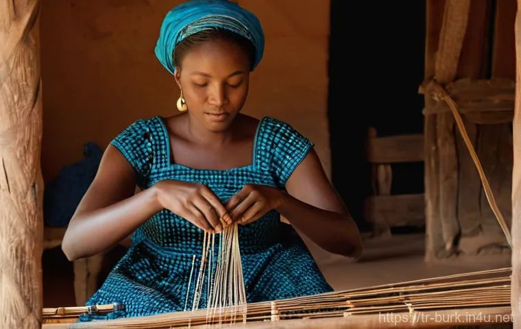 부르키나파소에서 인기 있는 직업군 - **Prompt:** A vibrant scene in a rural Burkinabé village, depicting a multi-generational family (par...