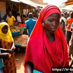 Home 13 부르키나파소에서 안전하게 여행하는 법 - **Prompt 1: Vigilance in a Bustling Ouagadougou Market**
A vibrant, sunlit scene in a bustling o...